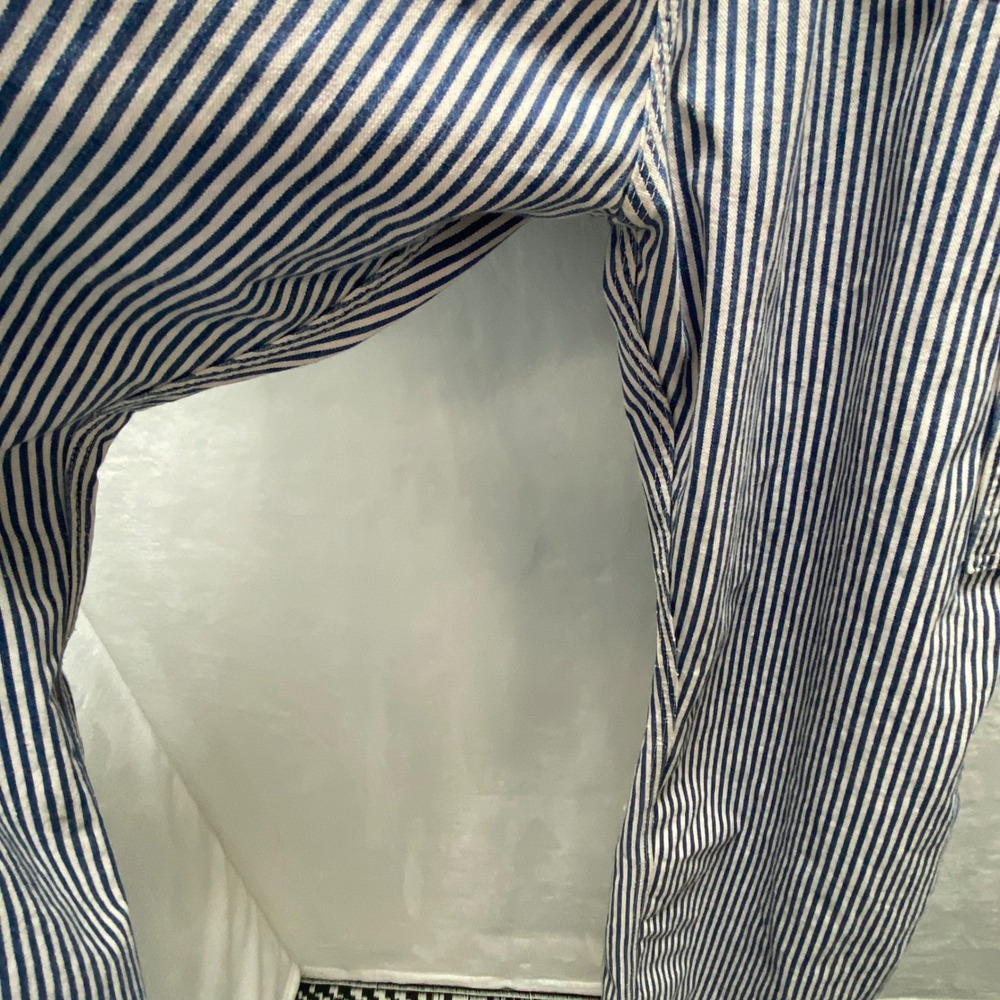 VTG 50s Big Smith Denim Striped Railroad Overalls Carpenter Bib Union Made USA - Picture 15 of 16